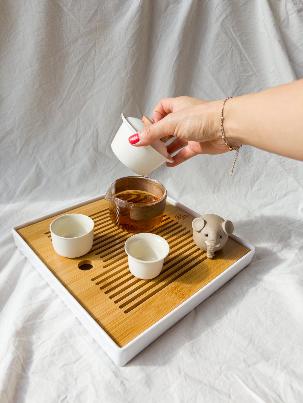 Tea travel set with bag